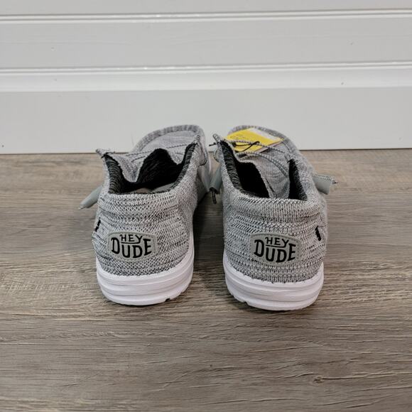 NEW Hey Dude Mens Size 12 Wally Stretch Mix Shoes Granite Gray Slip On Casual - Picture 5 of 9